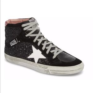 NEW Black Glitter GOLDEN GOOSE 2.12 Size 38 (8)